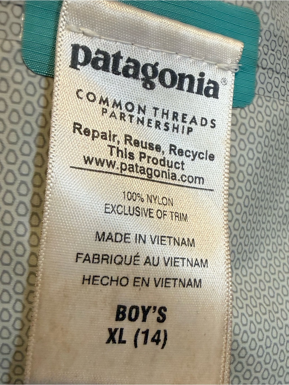 Patagonia Raincoat Torentshell Boys Size XL Orange Green Hooded Jacket - Picture 8 of 8
